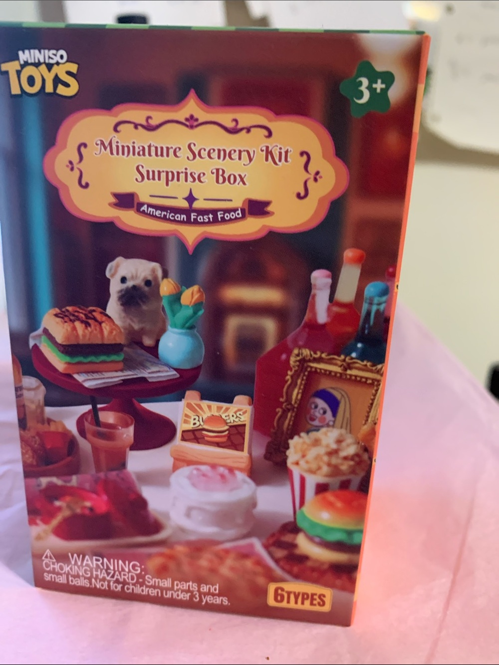Miniso Toys Miniature Scenery Kit Surprise Box - Colorful (American Fast Food)